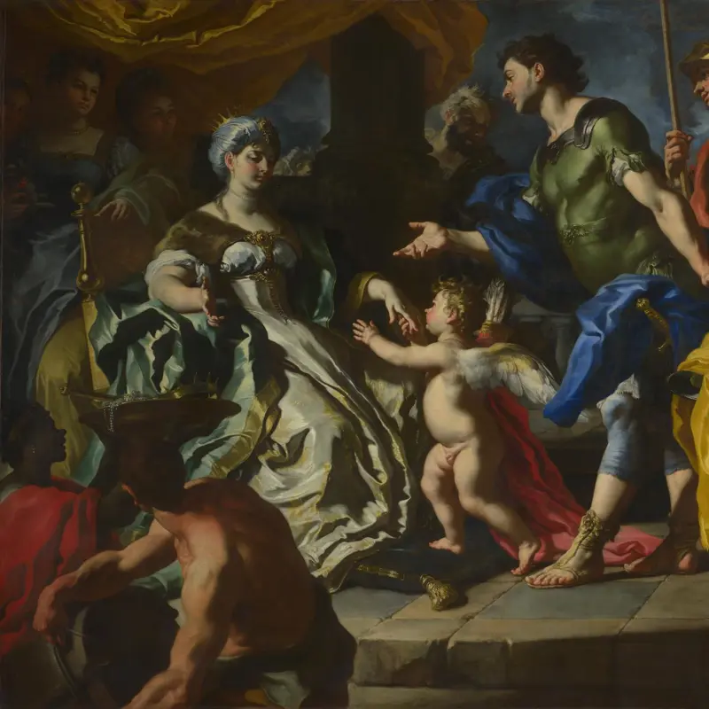 Dido receiving Aeneas and Cupid disguised as Ascanius