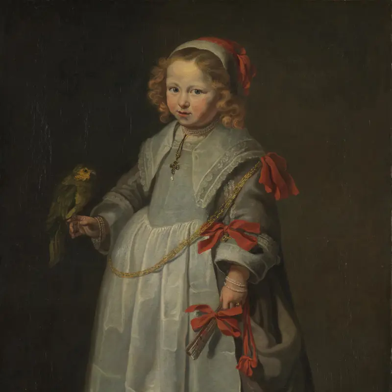 Portrait of a Girl with a Parrot